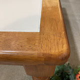 Rectangular Wood w/ Ceramic Tile Top DINING TABLE 60.5w37d30h