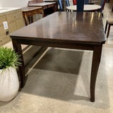 Glory House Rectangular Solid Dark Wood w/ 18" Leaf DINING TABLE 60w42d31h