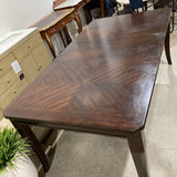 Glory House Rectangular Solid Dark Wood w/ 18" Leaf DINING TABLE 60w42d31h