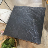 Drexel Heritage Vintage MCM Stone Top END/SIDE TABLE 22w22d17h