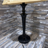 Traditional Glazed Wood TABLE LAMP 14w10d26h