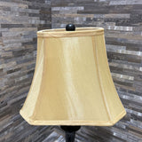 Traditional Glazed Wood TABLE LAMP 14w10d26h