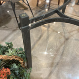 Contemporary Glass Top w/ Metal Base DINING TABLE 84w44d29h