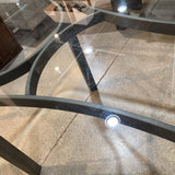 Contemporary Glass Top w/ Metal Base DINING TABLE 84w44d29h