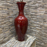 Handcrafted Red Bamboo Floor Vase w/ Faux Branches ACCESSORIES 10d31h