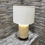 Cylindric Onyx Multi-Switch Lamp w/ USB Charging TABLE LAMP 15d24h