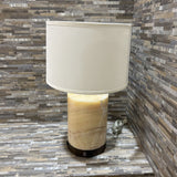 Cylindric Onyx Multi-Switch Lamp w/ USB Charging TABLE LAMP 15d24h