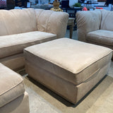 2pc Microfiber Left Chaise w/ Ottoman SECTIONAL Ivory 108Wx75Dx34H