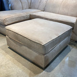 2pc Microfiber Left Chaise w/ Ottoman SECTIONAL Ivory 108Wx75Dx34H