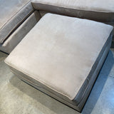 2pc Microfiber Left Chaise w/ Ottoman SECTIONAL Ivory 108Wx75Dx34H