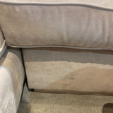 2pc Microfiber Left Chaise w/ Ottoman SECTIONAL Ivory 108Wx75Dx34H