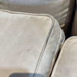 2pc Microfiber Left Chaise w/ Ottoman SECTIONAL Ivory 108Wx75Dx34H