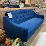 Performance Velvet Futon SOFA Royal Blue 24Wx34Dx33H