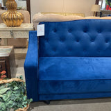 Performance Velvet Futon SOFA Royal Blue 24Wx34Dx33H