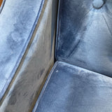 Performance Velvet Futon SOFA Royal Blue 24Wx34Dx33H