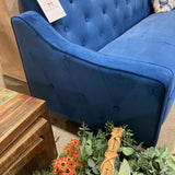 Performance Velvet Futon SOFA Royal Blue 24Wx34Dx33H