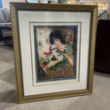 Janet Treby Hand Signed Numbered Lithograph Titled Muse VI ART WORK 30.5Wx35.5H