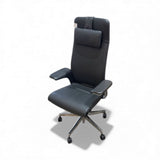 Leather High Back w/ Aluminum Base OFFICE CHAIRS Gray 28w21d51h