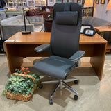 Leather High Back w/ Aluminum Base OFFICE CHAIRS Gray 28w21d51h