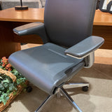 Leather High Back w/ Aluminum Base OFFICE CHAIRS Gray 28w21d51h