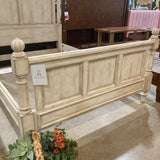 QUEEN Distressed Light Wood High Back BEDS 63Wx90Dx67H