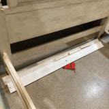 QUEEN Distressed Light Wood High Back BEDS 63Wx90Dx67H