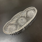 Boat Shaped Cut Crystal Serving Dish ACCESSORIES 11Wx5Dx2H