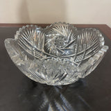 Antique American Brilliant Period Crystal Bowl ACCESSORIES 9Wx4H
