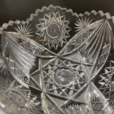 Antique American Brilliant Period Crystal Bowl ACCESSORIES 9Wx4H