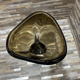 John Richard Abstract Brown Handblown Glass Vase ACCESSORIES 8d13.5h