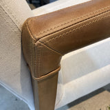 Lulu and Georgia Marla Leather Arms DINING CHAIRS Natural 23w26d33.5h