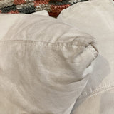 Suede Three-Seat SOFA Beige 90w36d36h