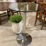 Wholesale Interiors Inc Bar Height Round Glass Top FURNITURE 27d41.5h