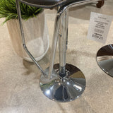 Wholesale Interiors Inc Adjustable Chrome Base Stool BAR/COUNTER STOOL Black 26w16d43h