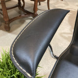 Wholesale Interiors Inc Adjustable Chrome Base Stool BAR/COUNTER STOOL Black 26w16d43h