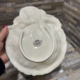 Fitz & Floyd Santa Wreath Canape Plate HO HO HO ACCESSORIES 8.5Wx10H