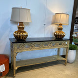 Niermann Weeks Regency Stone Top CONSOLE TABLE 70Wx19Dx35H