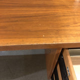 silver Vintage Danish Teak Lockable w/ File Drawers DESKS 60Wx30Dx28.5H