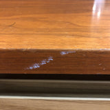 silver Vintage Danish Teak Lockable w/ File Drawers DESKS 60Wx30Dx28.5H