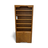 Vintage Golden Oak 5Shelf CABINET 36Wx13Dx82H