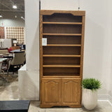 Vintage Golden Oak 5Shelf CABINET 36Wx13Dx82H