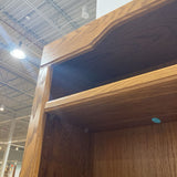 Vintage Golden Oak 5Shelf CABINET 36Wx13Dx82H