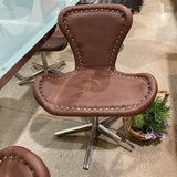 Midway Aviator Swivel Chair DINING CHAIRS Brown 26Wx20Dx31H