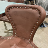 Midway Aviator Swivel Chair DINING CHAIRS Brown 26Wx20Dx31H