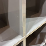 16-Section Gloss Laminate BOOK SHELF Grey 59Wx15.5Dx59H