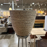 Metal Tripod Base w/ Woven Shade FLOOR LAMP 10d62h