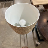 Metal Tripod Base w/ Woven Shade FLOOR LAMP 10d62h