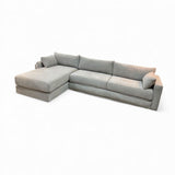 Burrow Span Sleeper Storage W/Chaise SECTIONAL Crushed Gravel 126w35d31h