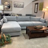 Burrow Span Sleeper Storage W/Chaise SECTIONAL Crushed Gravel 126w35d31h