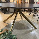 Bloomhome Carter Wooden Iron Round DINING TABLE 60d30h